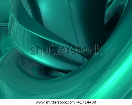 Abstract 3d Illustration Of Green Chrome Background - 41714488