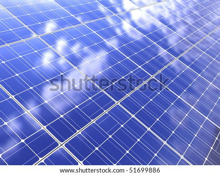 abstract 3d illustration of solar panel background