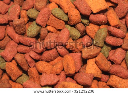 Close up colorful food dog  background