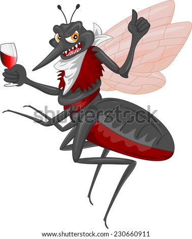 Mosquito Cartoon Stock Vector Illustration 230660911 : Shutterstock