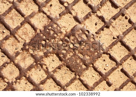 Sewer manhole cover texture background