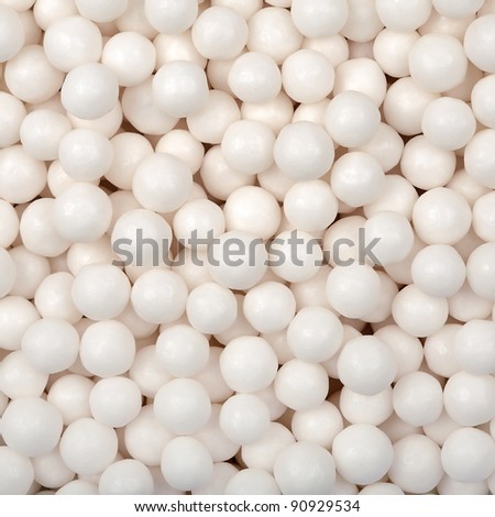 White mint sugar balls texture background