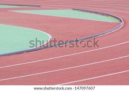 Layout and inside fence of different zones athletics stadium