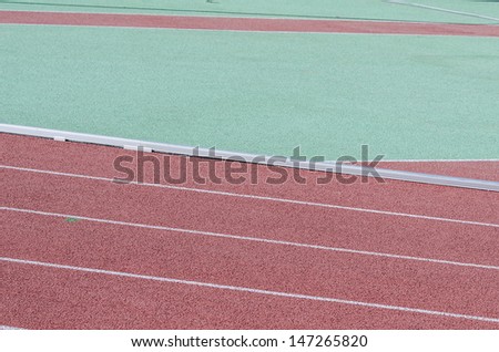 Layout and inside fence of different areas athletics stadium