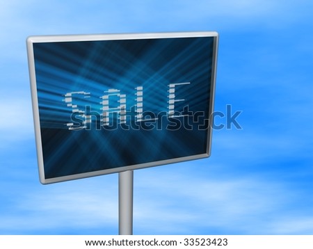 digital billboard with sale