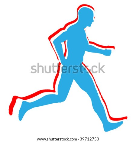 running man outline