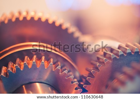 Gear Wheels Close-Up