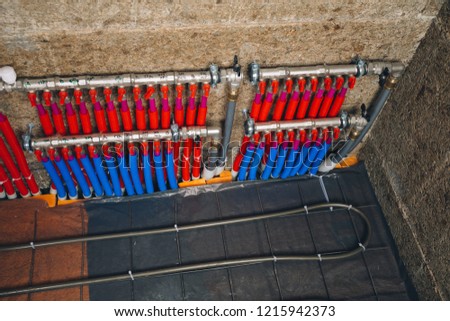 pipes collector of underfloor heating system