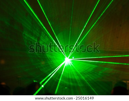laser lights in the night club