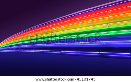 rainbow neon
