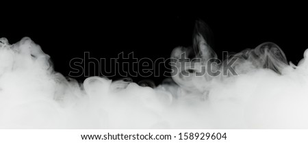 dense smoke isolated on black