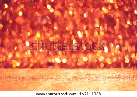 shiny christmas bokeh background with floor