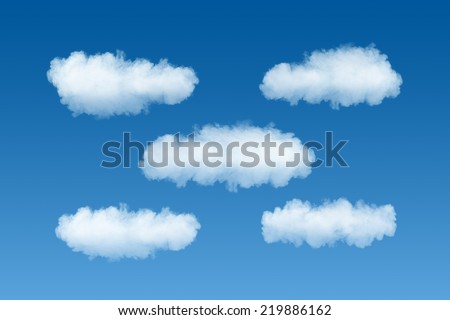 cloud service template, blue sky background