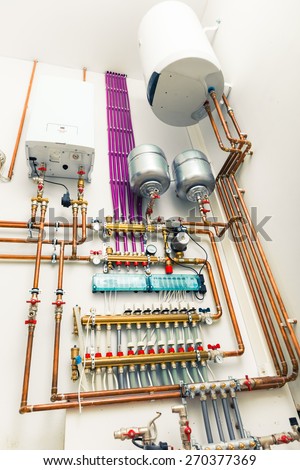 independent heating system in boiler-house