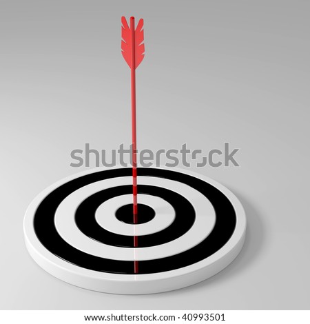 red arrow on the target
