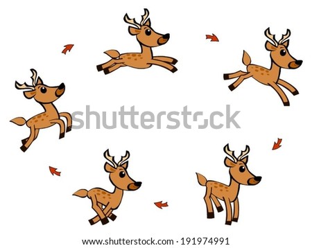 deer run cycle - Stock Image - Everypixel