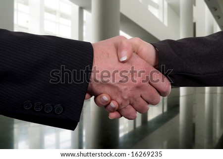 men and women handshake