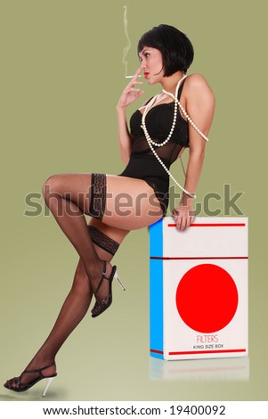 50s pin up fashion. cigarette 50s pin up