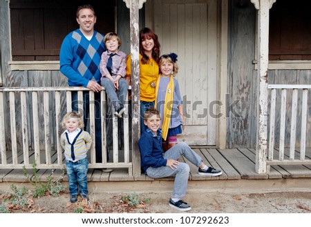 Family on an Old-time Porch