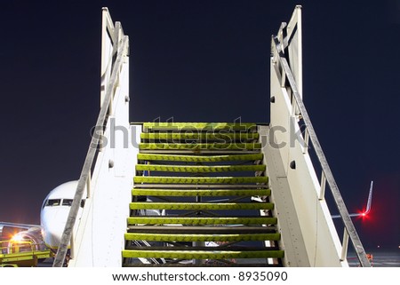 Airport stairs to heaven