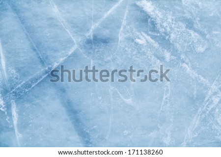 A Background Of Ice Surface Cut With Skate Scratches