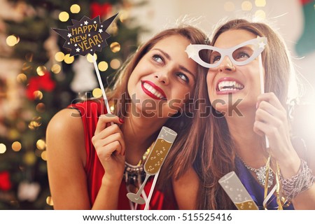 Picture showing best friends celebrating New Year