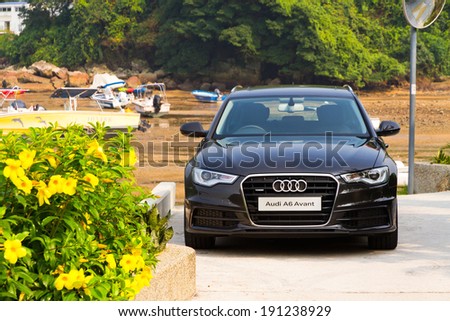Hong Kong, China June 20, 2012 : Audi A6 Avant test drive on June 20 2012 in Hong Kong.