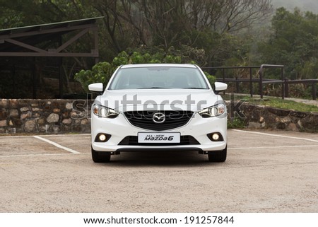 Hong Kong, China Feb 2, 2013 : Mazda6 Saloon Japan Model test drive on Feb 2 2013 in Hong Kong.