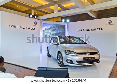 Hong Kong, China Feb 28, 2013 : Volkswagen Golf VII 2013 Model on Feb 28 2013 in Hong Kong.