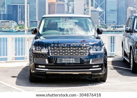 Hong Kong, China July 28 2015 : Range Rover Long Wheelbase Autobiography Black 2015 Test Drive Day on July 28 2015 in Hong Kong.