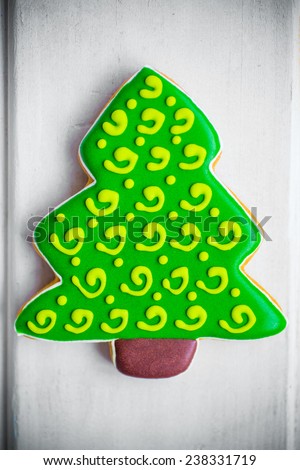 christmas tree form cookie