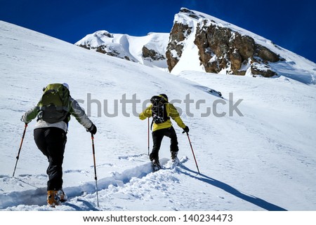 The freedom of creating ones own path up a mountain through fresh snow on a ski tour in spectacularly beautiful mountains is an unparalleled experience.