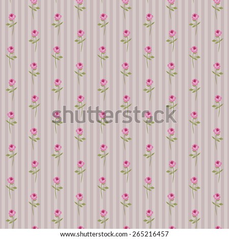 Seamless vintage pattern with tiny roses in shabby chic style ideal as retro fabric print for clothes or interior design
