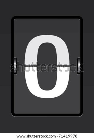stock vector : letter  o on a mechanical timetable