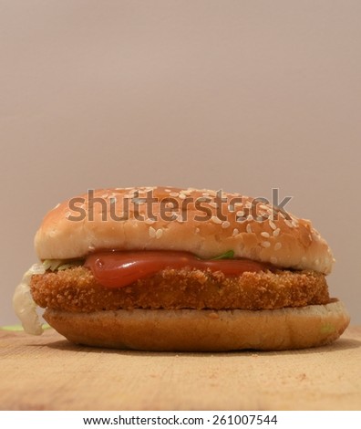 Yummy juicy burger isolated on white background