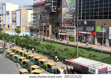 Editorial,06th June 2015:Gurgaon,Delhi,India: DT Mall on MG Road in Gurgaon, it is one of the first malls in Gurgaon, near by metro station is MG Road Station, it has various international brand shops