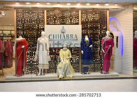 06th June 2015:Gurgaon,Delhi,India: A famous Indian clothing fashion store in Gurgaon, Delhi Shopping Mall