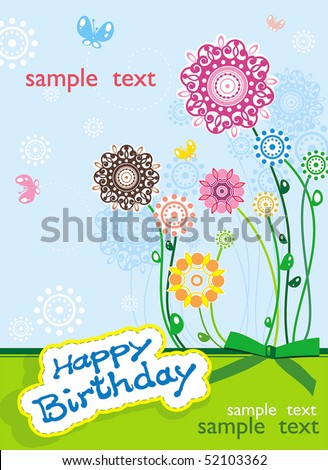 Birthday Cards Vector. irthday card, vector