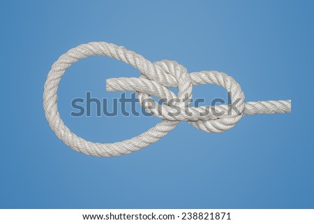 The Bowline is an ancient and simple knot used to form a fixed loop at th end of a rope