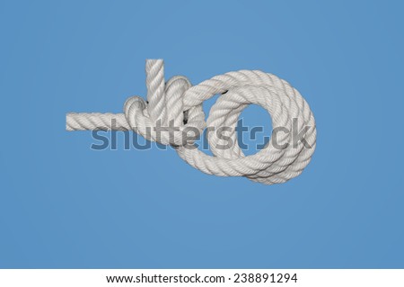 The Rolling Hitch or Magnus knot is a knot usesd toattach a rope to a rod