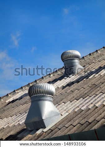 roof top ventilation system for heat control in industrial factory and hall