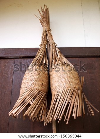 handmade handicraft weaving bamboos products from country of Thailand, parts ready for assemble