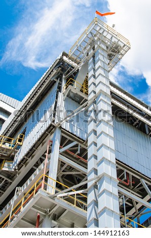 Modern energy plant in Thailand, using wood chips as a renewable form of energy production