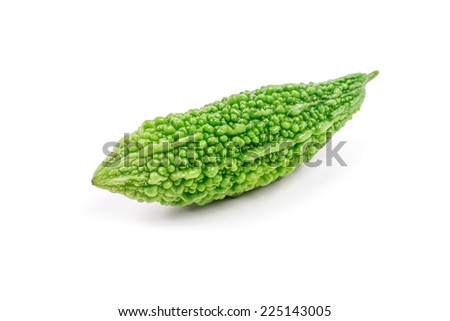 Wild Bitter Gourd isolated on white background.