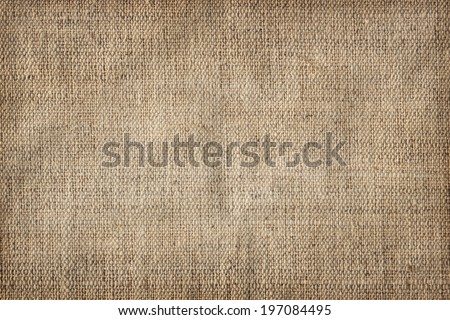 Photograph of un-primed artist\'s linen duck coarse grain canvas crumpled vignette texture sample