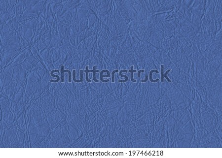 Photograph of coarse, wrinkled artificial leather Marine blue texture sample