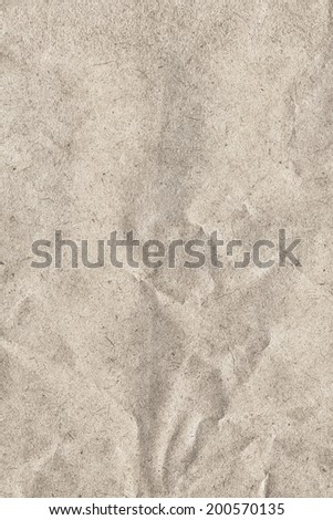 Photograph of recycle off white paper grocery bag, coarse grain, crumpled grunge texture - detail