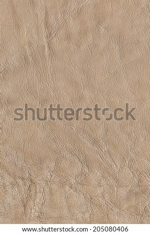 Photograph of old, weathered, rough, creased, coarse grained, exfoliated Beige leather grunge texture