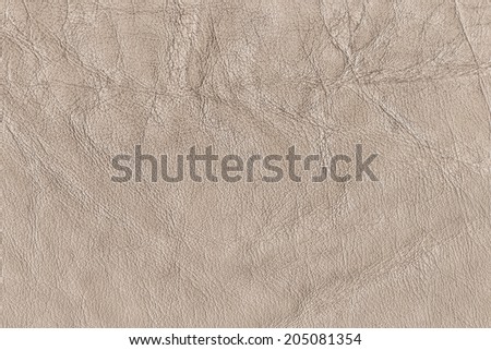 Photograph of old, weathered, rough, creased, coarse grained, exfoliated Off White leather grunge texture