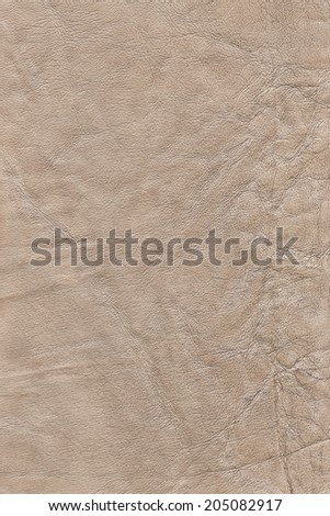 Photograph of old, weathered, rough, creased, coarse grained, exfoliated Off White leather grunge texture